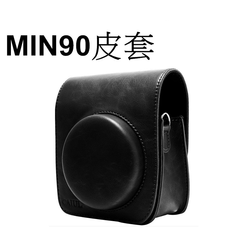 【FUJIFILM 富士副廠】 mini 90 MINI90 專用 黑色 拍立得相機皮套 台南弘明 相機包 皮質包