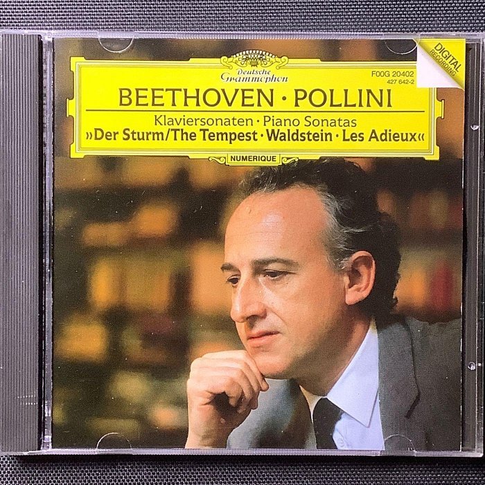 Beethoven貝多芬-鋼琴奏鳴曲「暴風雨」/「華德斯坦」/「吿別」Pollini波里尼/鋼琴 舊版德國版無ifpi