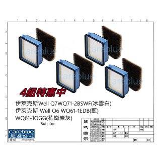 濾網 適配【Electrolux 伊萊克斯】Well Q6 Q7無線吸塵器(WQ61-1OGG) 1EDBF