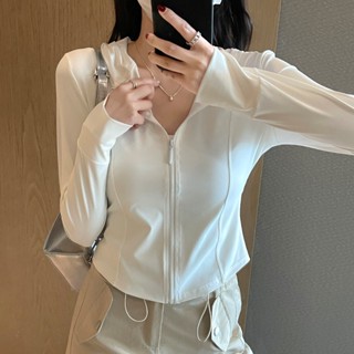 冰絲防曬衣 防曬衣 防曬外套 修身防曬衣 空調服防曬衣 收腰純欲風防曬衣 拉鏈開衫防曬外套 輕薄短外套 連帽防曬衣