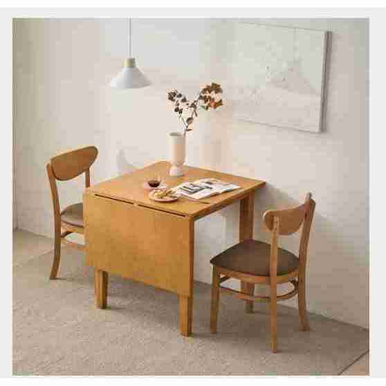 購Happy~Finlandia 可摺疊式餐桌椅三件組 淺咖啡色  限自取