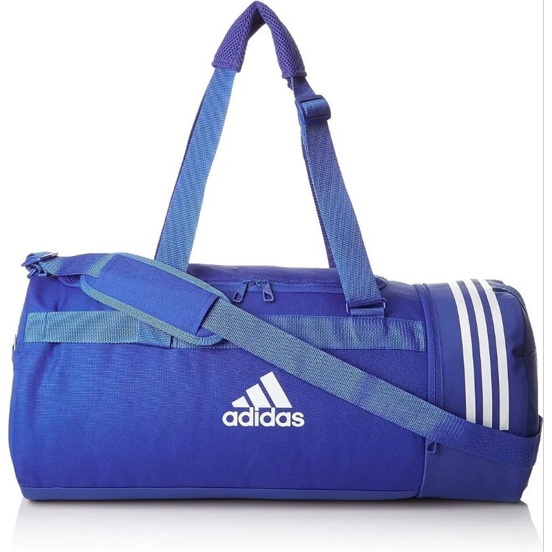 免運💙二手愛迪達ADIDAS健身手提包 藍 圓筒 健身運動 旅行包 含防水鞋袋區
