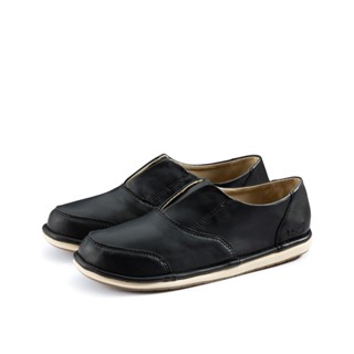 HamacaSole 剩25cm👞 女鞋 防潑水皮革休閒鞋 Moon 黑 懶人鞋 皮鞋 學生皮鞋 平底鞋-阿法.伊恩納斯