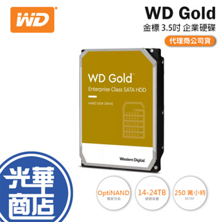 【熱銷款】WD 威騰 Gold 金標 14TB/16TB/18TB-24TB 3.5吋 企業碟硬碟 HDD內接硬碟 光華