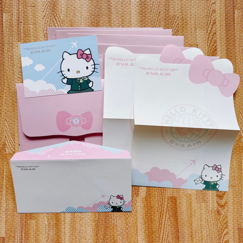 Hello Kitty X 長榮航空 信封信紙組 便條紙（收藏品）