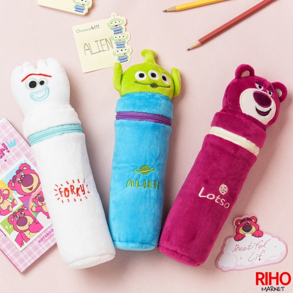 韓國大創 Pixar 玩具總動員 立體筆袋 娃娃筆袋 可愛 玩偶 筆袋 三眼怪 叉奇 熊抱哥 Daiso 正版 鉛筆盒
