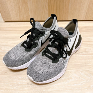 Nike epic react 黑灰配色 flyknit 運動鞋 25cm W US8