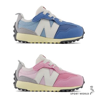 New Balance 327 W 休閒鞋 小童 麂皮 魔鬼氈 藍/粉【運動世界】NW327RA/NW327RK