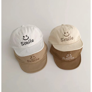 【臺灣現貨◆快速出貨】透氣輕薄防水！韓系刺繡微笑smile寶寶鴨舌帽 棒球帽 小童帽 幼兒帽