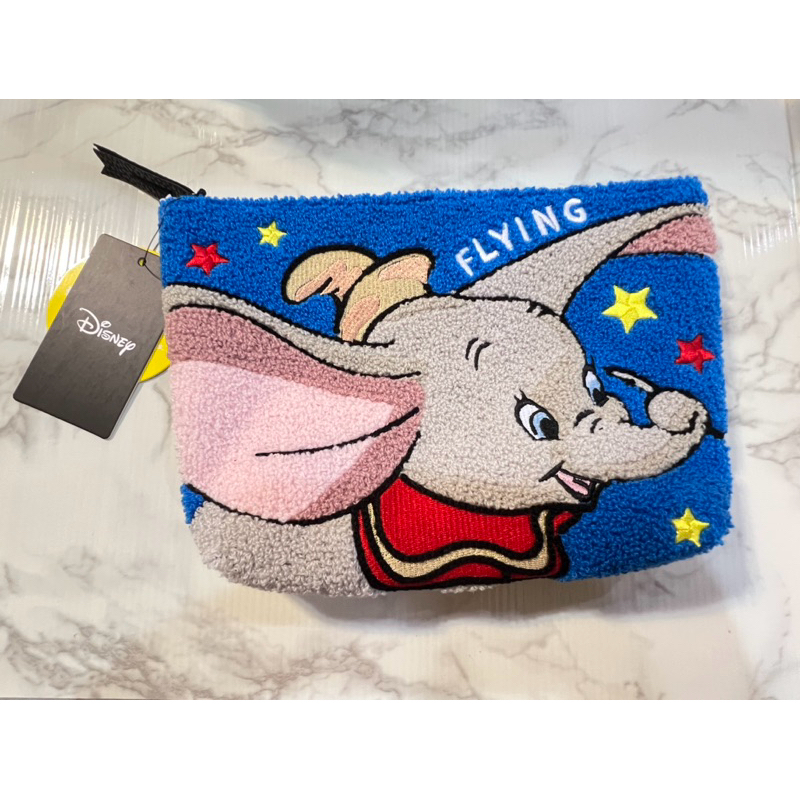 全新現貨🎪 迪士尼 小飛象 刺繡包 化妝包 收納包