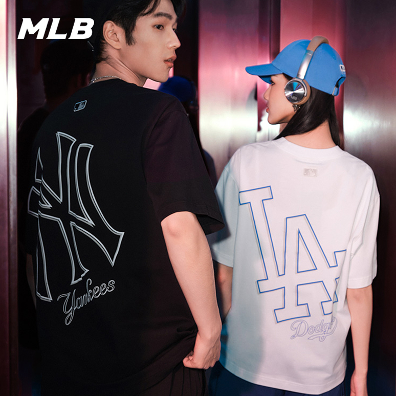 🇰🇷韓國代購 免運 MLB 短袖 T恤 24SS 後背大LOGO 情侶款 NY 紐約洋基隊 3ATSB03