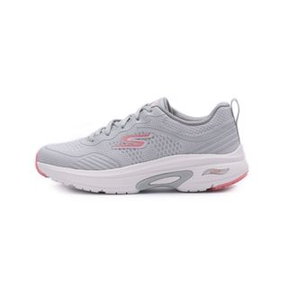 SKECHERS GO RUN ARCH FIT 綁帶運動慢跑鞋 灰 128951GYPK 女鞋