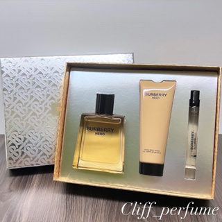 【克里夫香水店】Burberry 英雄神話男性淡香水禮盒(淡香水100ml+隨身瓶10ml+沐浴75ml)