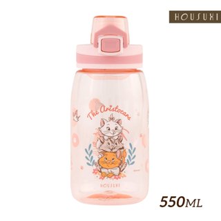 【HOUSUXI官方旗艦】迪士尼瑪麗貓系列-Tritan彈蓋水瓶550ml
