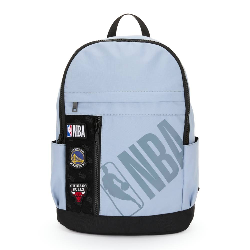 【全能MAX】NBA 背包 後背包 隊伍徽章 兩側水壺袋 大容量 淺藍 3425174081