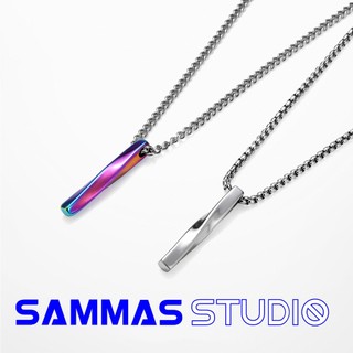 SAMMAS🔥限時下殺 新款項錬 螺旋長條項鍊 情侶項錬 彩色 項鏈 鈦鋼項錬 小眾風 質感飾品 基礎款