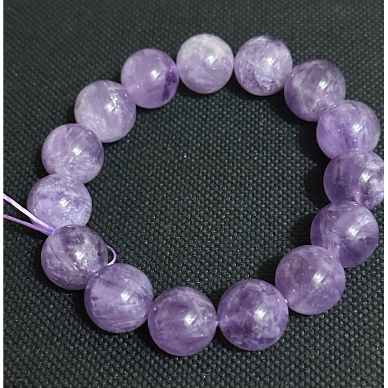 天然夢幻紫水晶，紫晶15mm,18cm,開運水晶，手鍊，手串，手珠，紫晶