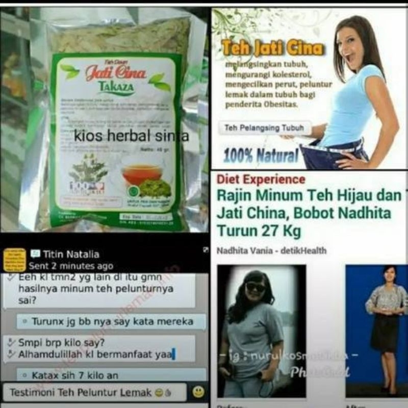 Teh slim herbal alami daun jati Cina ready