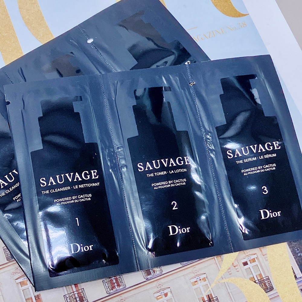 Dior 迪奧 SAUVAGE 曠野之心保養試用組 3入 (精華+化妝水+潔面乳) PP包 體驗包 旅行小樣【UR8D】