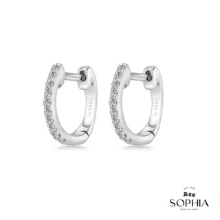 【SOPHIA 蘇菲亞珠寶】雪倫 18K金 鑽石耳環│適合小耳垂的小巧耳環