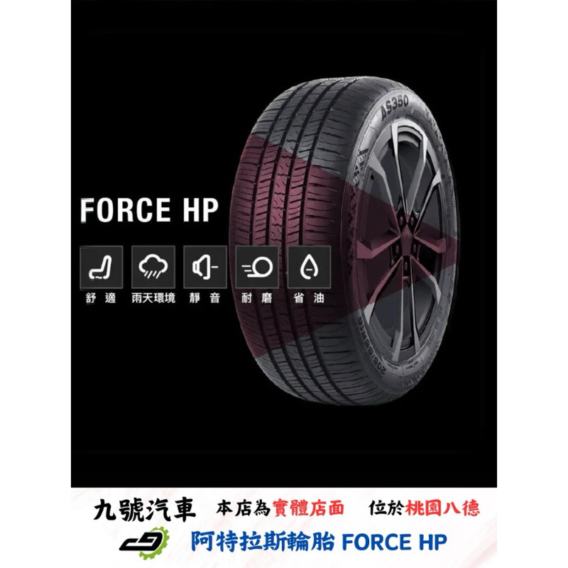 【九號汽車】阿特拉斯輪胎 ATLAS FORCE HP 215/60/16