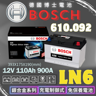 全新Bosch 110Ah 610092 DIN110歐規電瓶雙B電瓶BMW BENZ AUDI