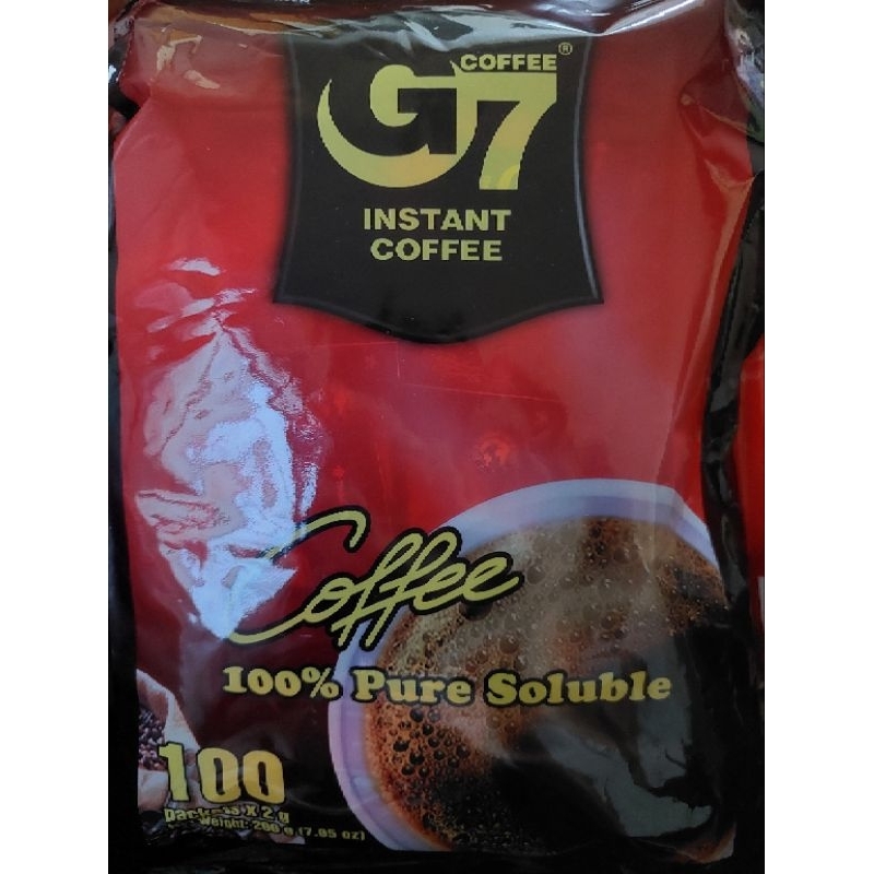 ⭐️出清⭐️100包 越南G7黑咖啡 沖泡式 2g 無糖 量販包 超值