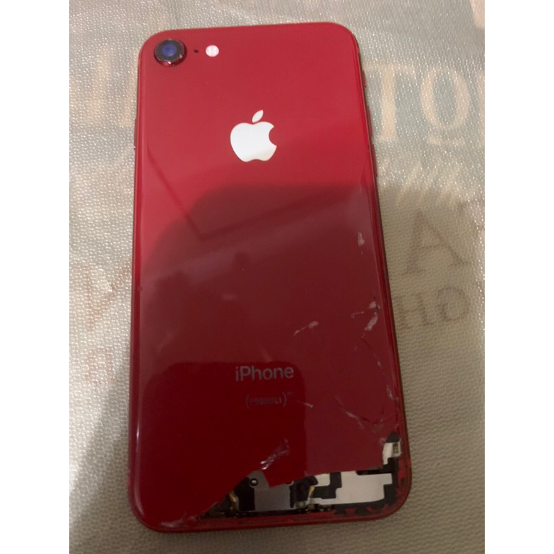 蘋果報廢機IPhone8紅色報廢手機殺肉機螢幕破/背板破IPhone8（64GB ）蘋果手機