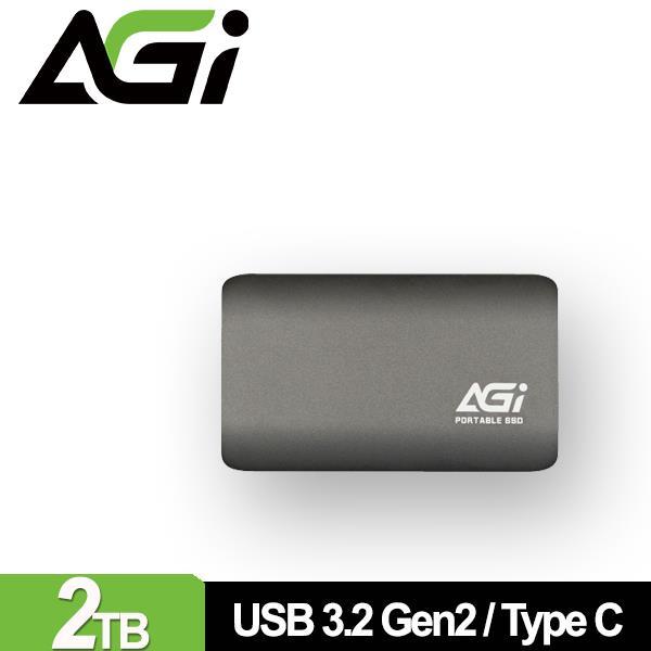 AGI 亞奇雷 ED138 2TB 外接式SSD • 超小型設計 • 高速USB 3 . 2 Gen2介面