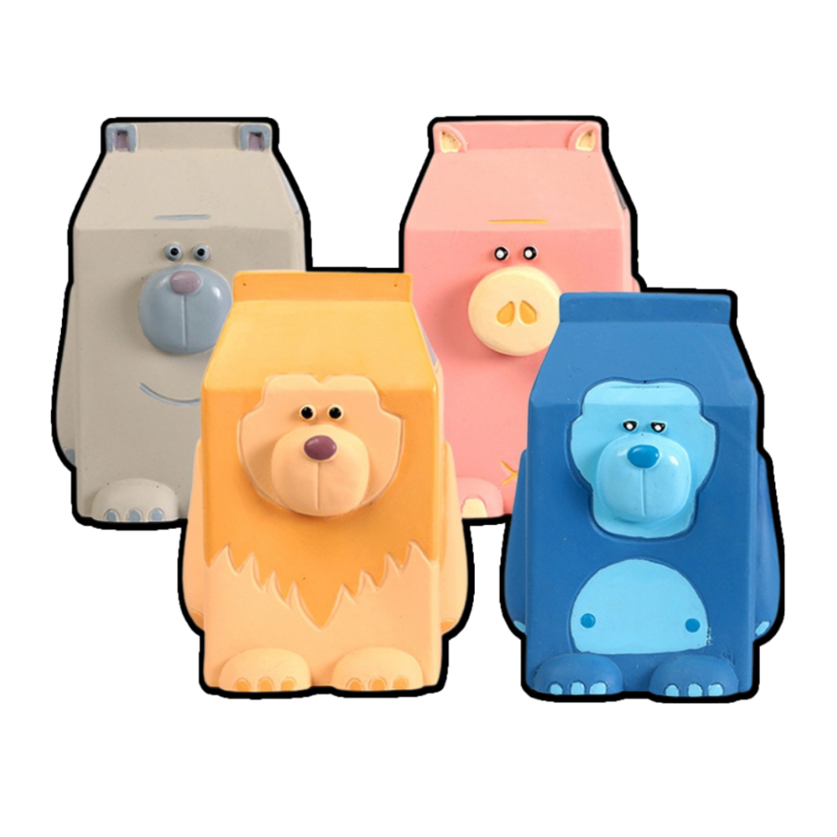 Q-Monster 牛奶盒子家族 發聲玩具 狗玩具 發聲玩具 寵物玩具 乳膠玩具 - 艾爾發寵物 Alphapetstw