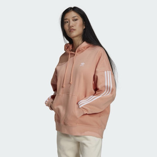 Adidas Originals ADICOLOR 女裝 長袖 帽T 寬鬆 三條線 袋鼠口袋 棉 粉