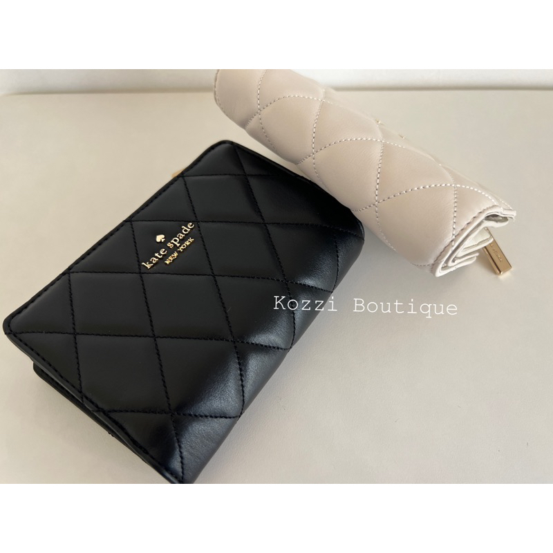 現貨 Kate spade 菱格 中夾 長夾 wallet Kate spade皮夾 ks長夾 短夾