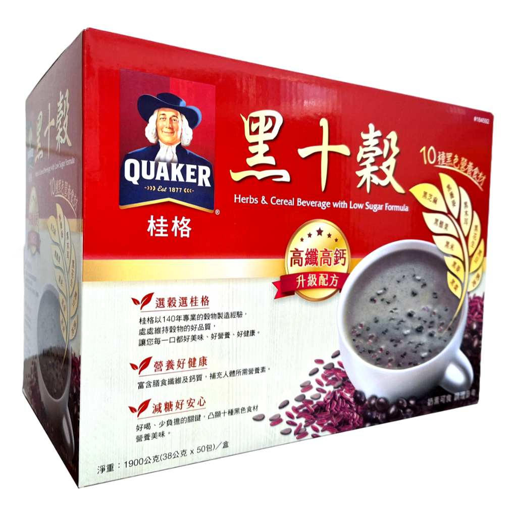 【Costco好市多】QUAKER 桂格黑十穀 減糖新配方 家庭號