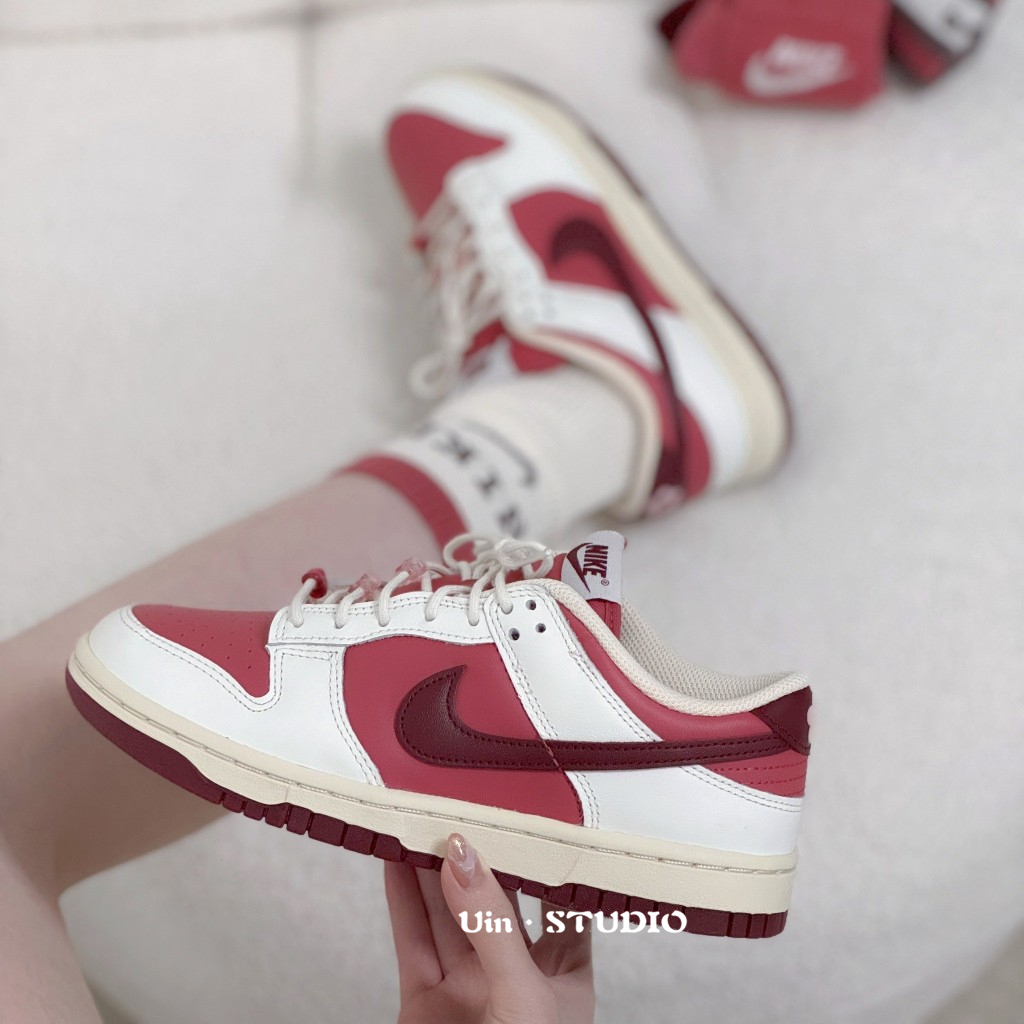 SL-Nike Dunk Low 情人節限定 粉紅色 莓紅 粉白 花花 愛心 休閒鞋 女鞋 HF0736-161