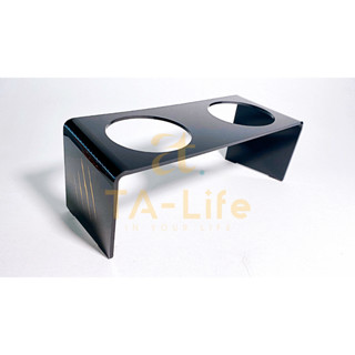 【TA-Life】寵物飼料水杯架 ㄇ型 長35.5*寬15*高14公分 黑色 透明