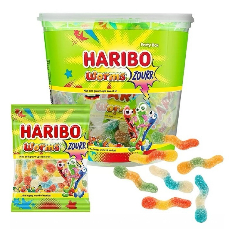 🔥現貨 HARIBO 蚯蚓造型酸味軟糖 單包 30g 酸Q軟糖 造型軟糖 甜食 零食