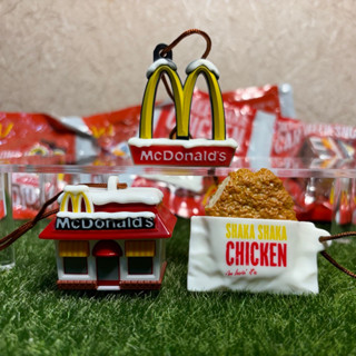 【CJTOYZ】2010 日本 麥當勞 聖誕系列 食物模型 吊飾 3入組 Food Strap 玩具 模擬模型 擺飾