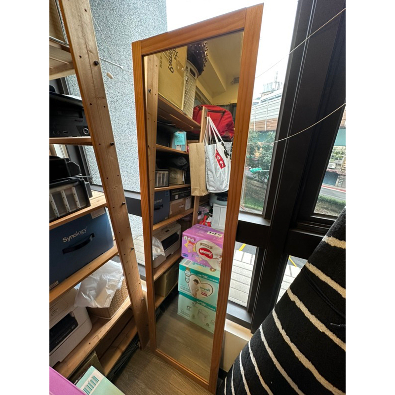 立鏡 穿衣鏡 全身鏡 木質 木框 非 IKEA 二手面交