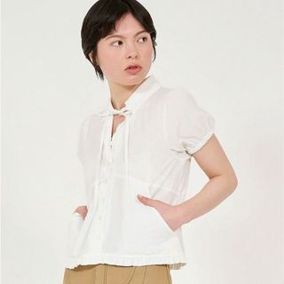 TINA：JOJUN 短袖荷葉邊襯衫 全2色 日系 單品｜tnj821-0764【1】