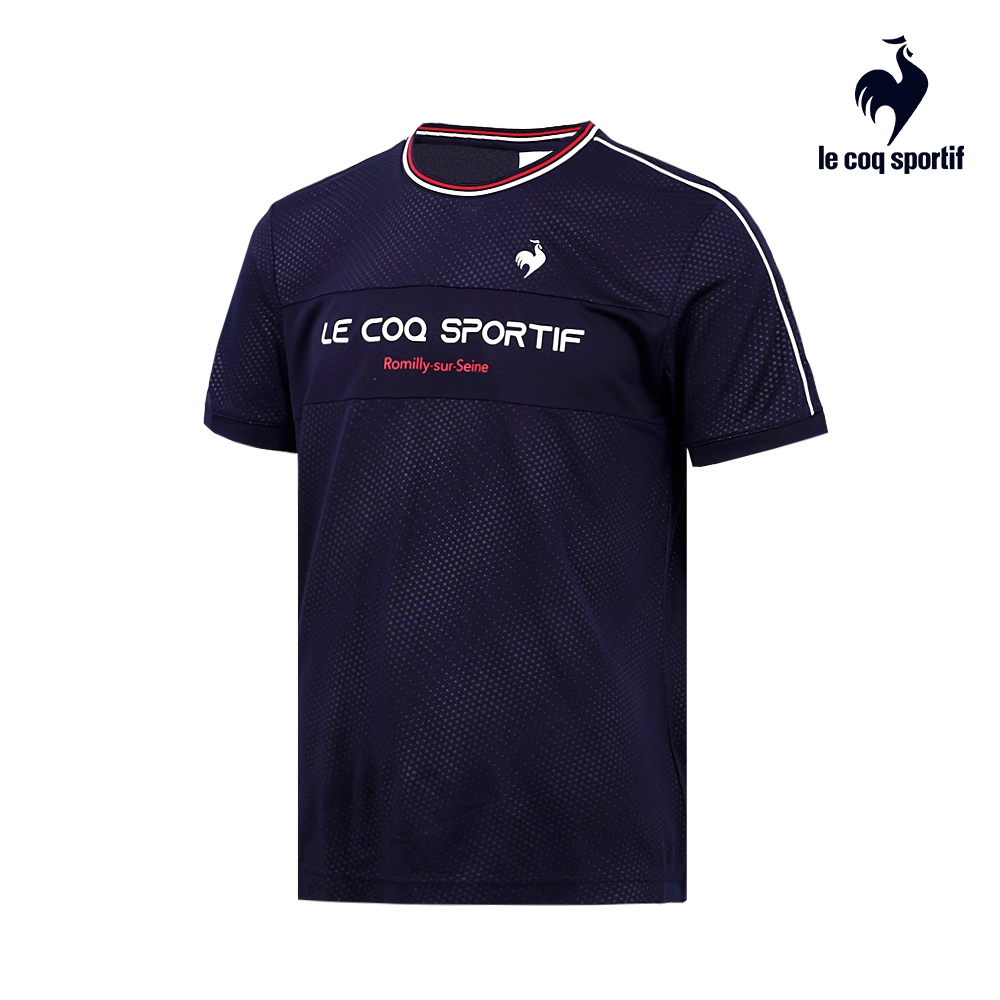【LE COQ SPORTIF 法國公雞】運動TRAINING短袖T恤-男款-丈青色-LWT21603