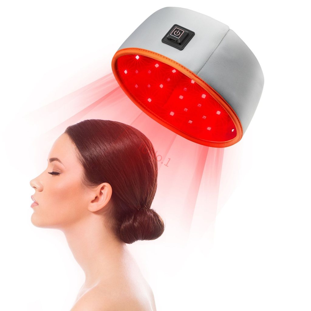 紅外線光療帽紅光理療家用生髮儀脈衝三檔調節紅光生髮帽