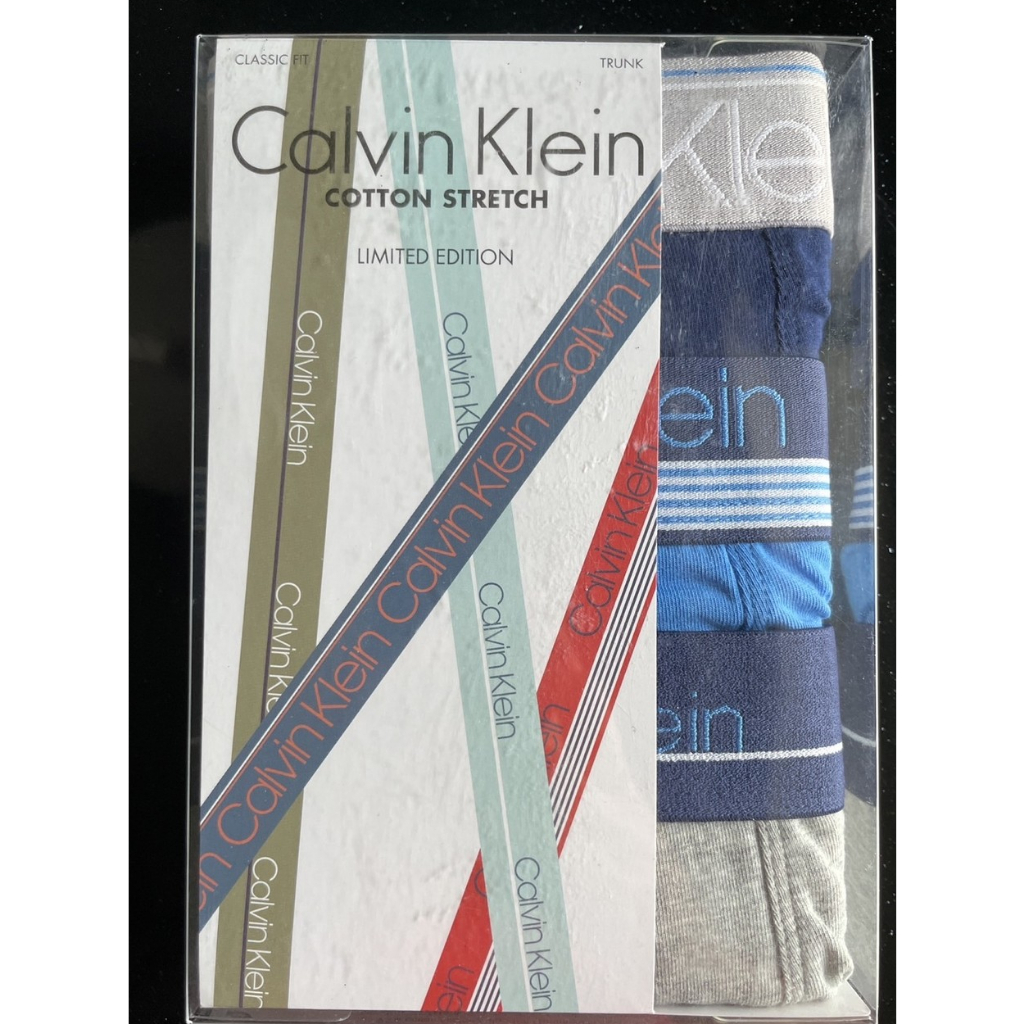 【三入組】Calvin Klein 男版 (3入組-M) 盒裝 透氣無痕四角褲 棉質 內褲 CK四角褲 CK內褲男