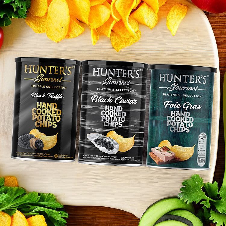 Hunter's Gourmet 亨特 手工洋芋片 黑松露味 鵝肝味  魚子醬味 零食 薯片【小三美日】DS016400