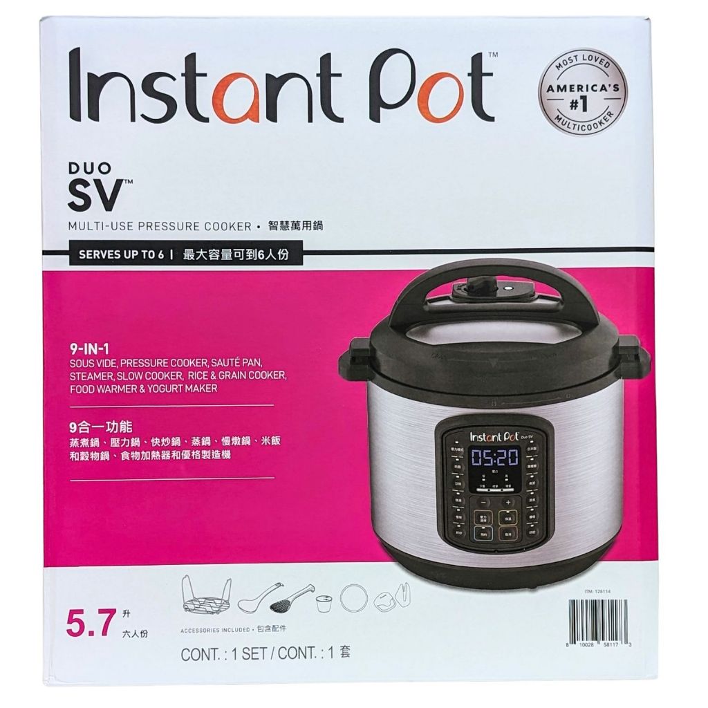 Instant Pot 電子壓力鍋 Duo SV 60 保固1年 BSMI:R45336 C128114 COSCO代購