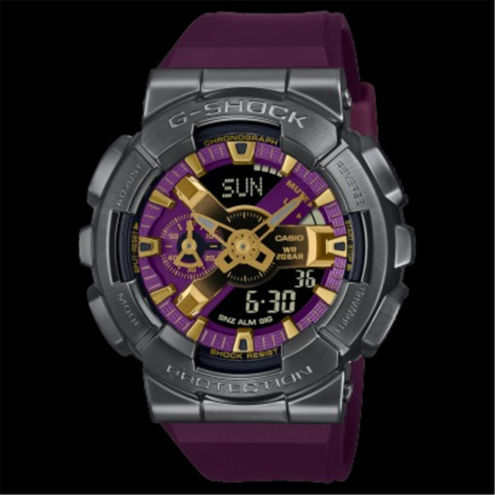 CASIO 卡西歐 G-SHOCK 沙漠越野 奢華冒險 金屬錶殼-暗夜紫(GM-110CL-6A) [ 秀時堂 ]