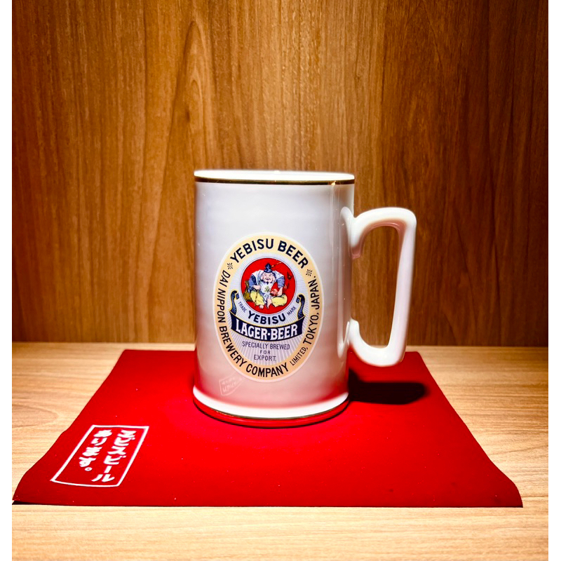 【 shower’s 】YEBISU 惠比壽啤酒 福神彩標logo 馬克杯 啤酒杯 全新正品 日本帶回 居酒屋 昭和