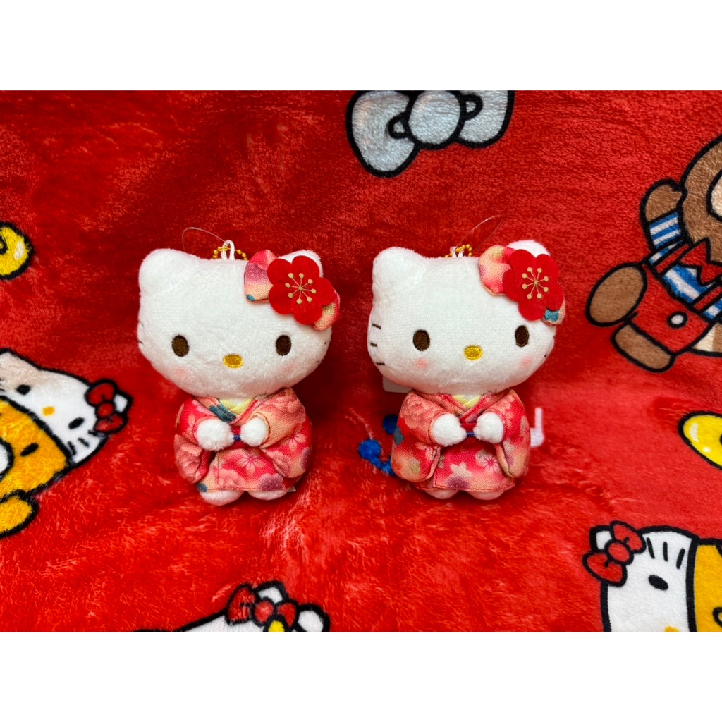 Hello Kitty和服系列 日本限定牡丹花 櫻花 吊飾娃娃