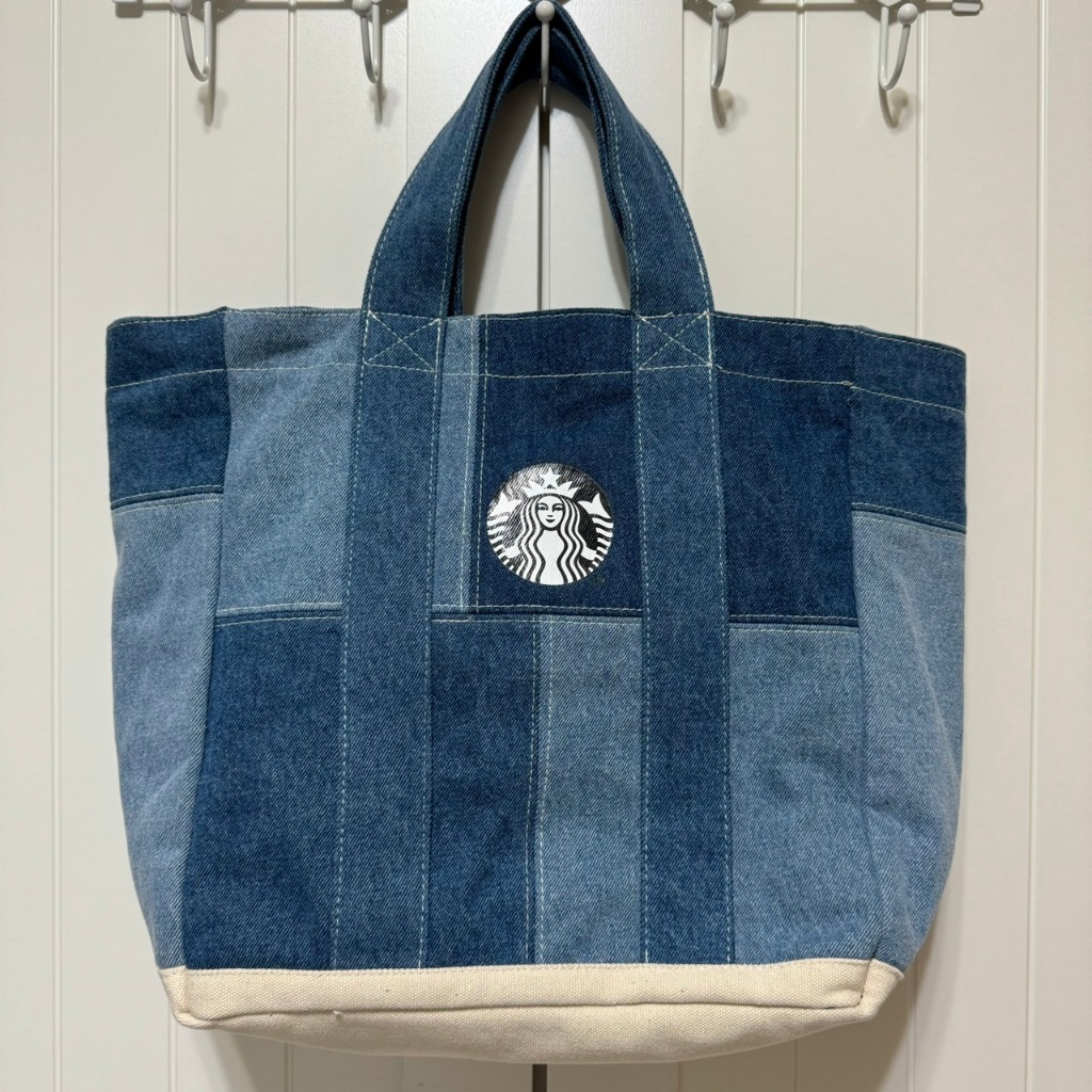Starbucks 星巴克 | Tote Bag Denim Patchwork 拼接丹寧女神提袋 托特包 附防塵袋