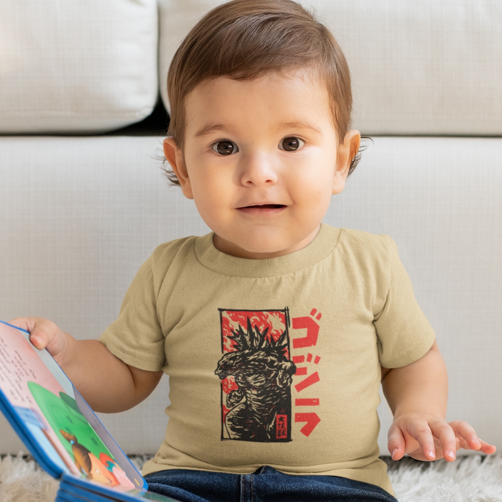 大怪獸 兒童短袖T恤 3色 哥吉拉服飾日本日文童裝嬰幼兒親子裝godzilla 1954可愛