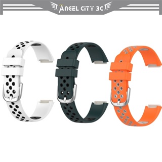 AC【運動雙色錶帶】Fitbit Luxe 錶帶寬度 15.4mm 透氣 替換 矽膠 腕帶 手環